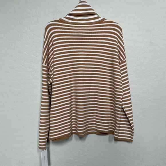 New French Connection MICRO STRIPE ROLL NECK JUMPER size medium - Picture 8 of 8